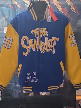 The Sandlot Men's Blue & Yellow Varsity Bomber Jacket